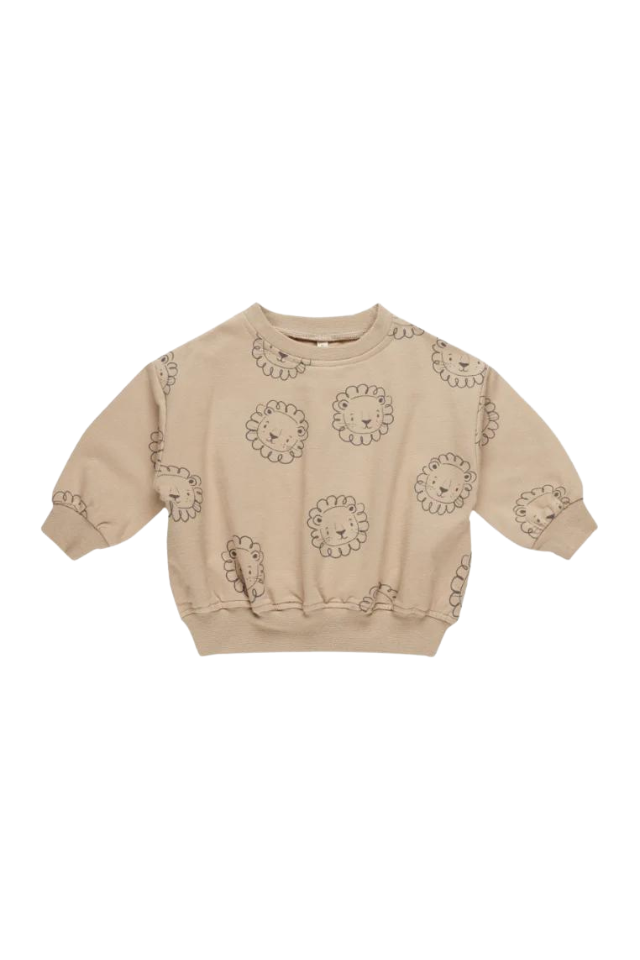 Quincy Mae Relaxed Fleece Sweatershirt - Lions Quincy Mae Relaxed Fleece Sweatershirt - Lions