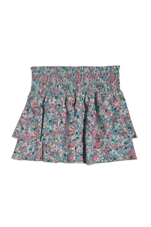 Pleat Scottie Skirt - Petals