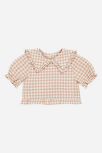 Rylee + Cru Prairie Blouse - Pink Gingham