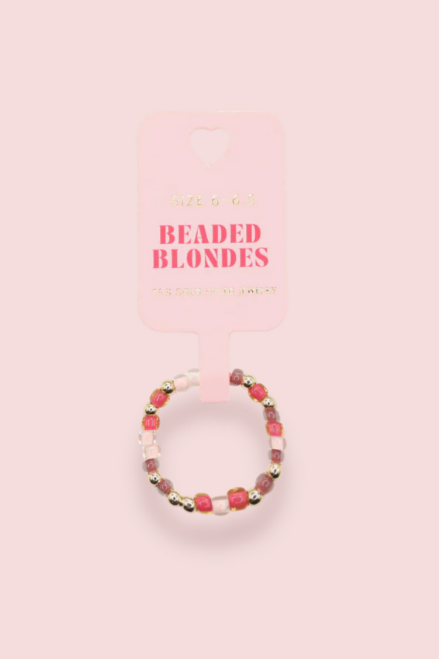 Beaded Blondes Falling For You Sprinkle Ring