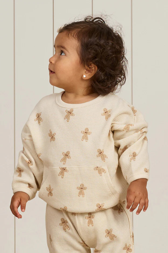 Quincy Mae Waffle Slouch Set - Gingerbread