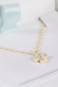 enewton 14kt Gold and Diamond Signature Cross Necklace
