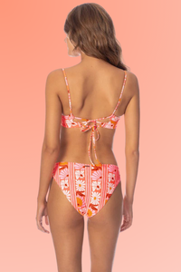 Maaji Peach Flowers Dallas Top - Orange