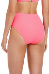 Bleu Shirred Hi Waisted - Bardot Blush