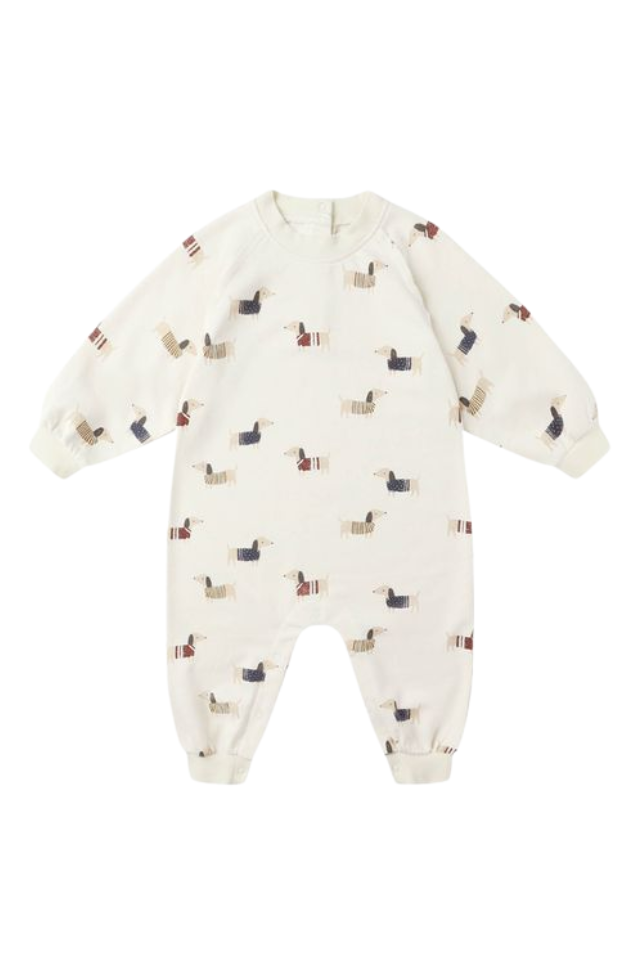 Rylee + Cru Raglan Jumpsuit - Dachshund