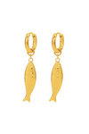 Ellie Vail Dayna Huggie Fish Earring - Gold