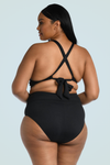 La Blanca Island Goddess High Neck Midline - Black