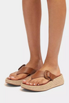 Fit Flop F-Mode Espadrille Flatform Thong - Light Tan