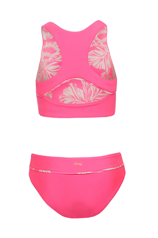 水着・ビーチグッズその他 LE TWINS SS25 'Agnese' kaftan (AGNESE FUCSIA) Maaji Girls Two Piece Bikini - Fucshia Poppy – Seaside Shoes