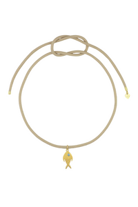 Hart Dune Ecru Necklace Cord with Fish Charm