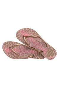 Havaianas Kids Slim Animal Sandal - Rose Gold/Metallic Rose