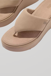 Fit Flop Platforms Wedge Toe-post Sandal - Classic Beige