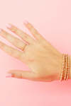 BB Ella 2.5mm Beaded Band Ring - Gold