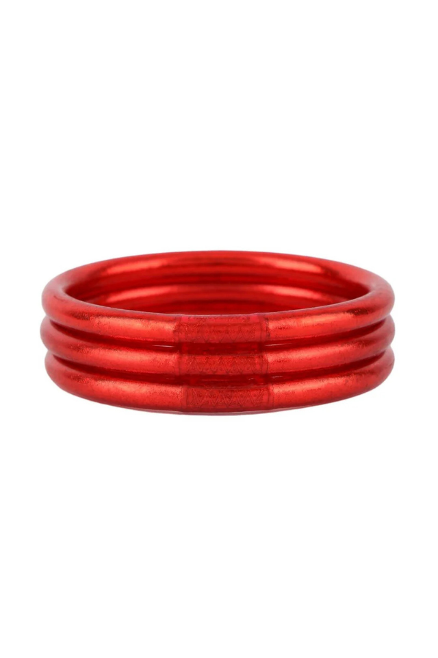 BuDhaGirl All Weather Bangles Set of 3 - Crimson