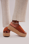 Free People Harbor Flatform - Raffia Tan