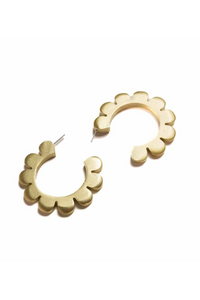 Sunshine Tienda Gold Flower Outline Hoops