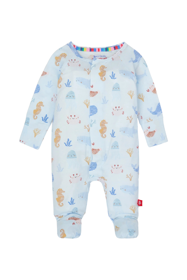 Magnetic Me Cotton Sleeveless Coverall - Deep Sea Jubilee