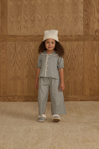 Rylee + Cru Ruffle Pajamas - Evergreen Gingham