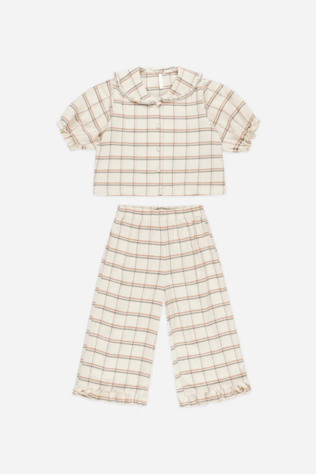 Rylee + Cru Ruffle Pajamas - Holiday Plaid