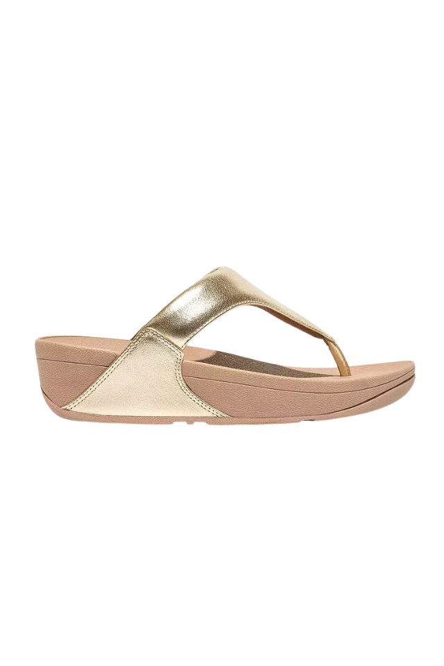 Fit Flop Lulu Leather Slides - Platino