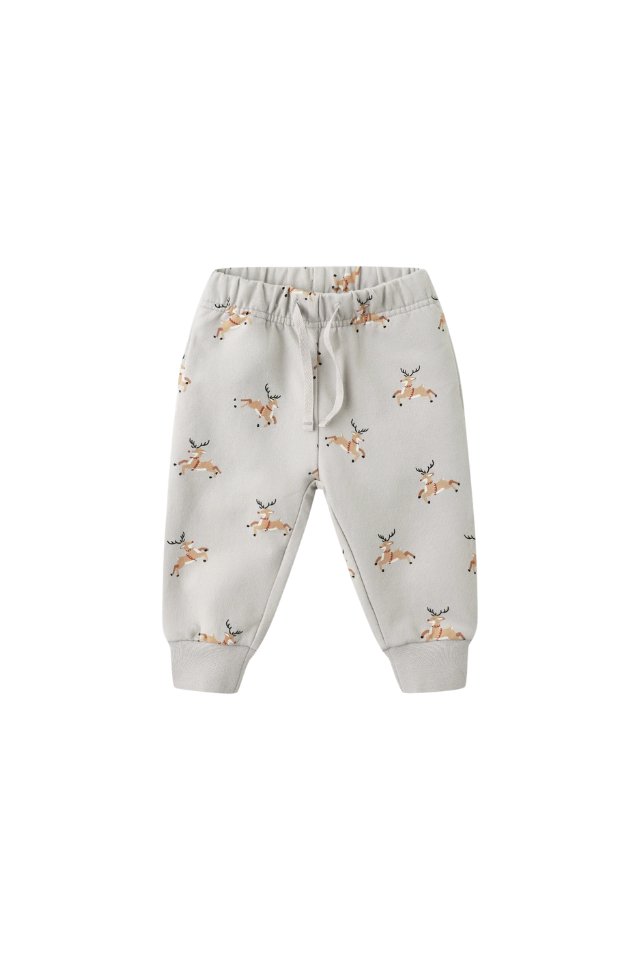 Quincy Mae Relaxed Fleece Sweatpant - Reindeer