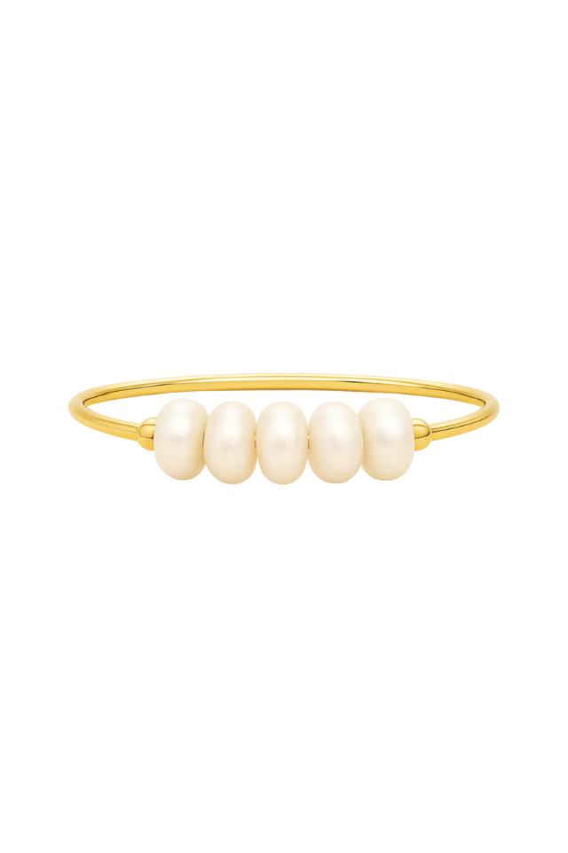 Ellie Vail Allona Pearl Ring - Gold