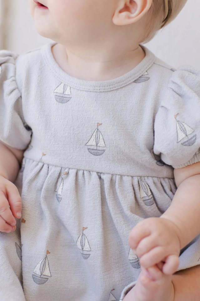 Quincy Mae Darla Dress - Sailboats