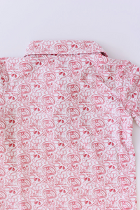 Studio Smocks Elephant Polo - Red/White