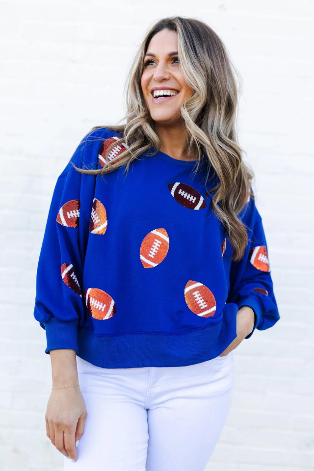 MS Millie Sweatshirt Blue Orange