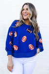 MS Millie Sweatshirt - Blue & Orange