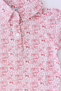 Studio Smocks Elephant Polo - Red/White