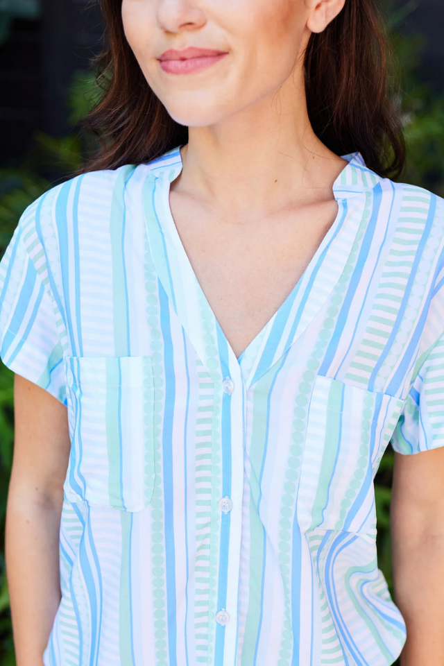 MS Serena Cropped Set - Simply Striped