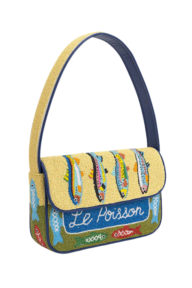 PRE-ORDER A&B Beaded Shoulder Bag - Fish Tales