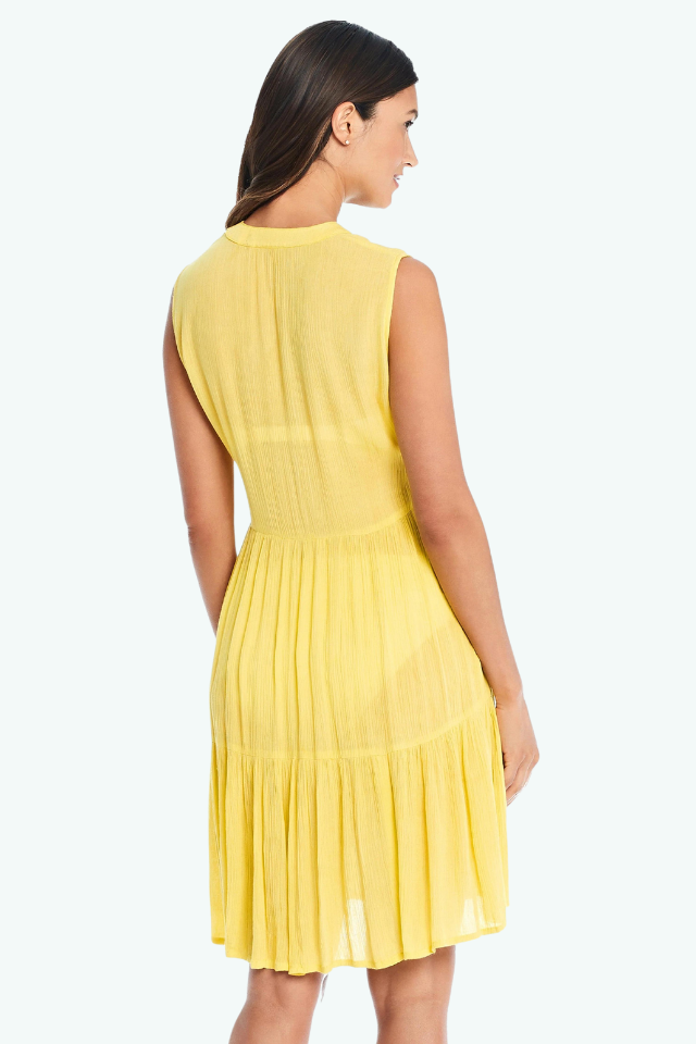 Bleu Short Dress - Chartreuse