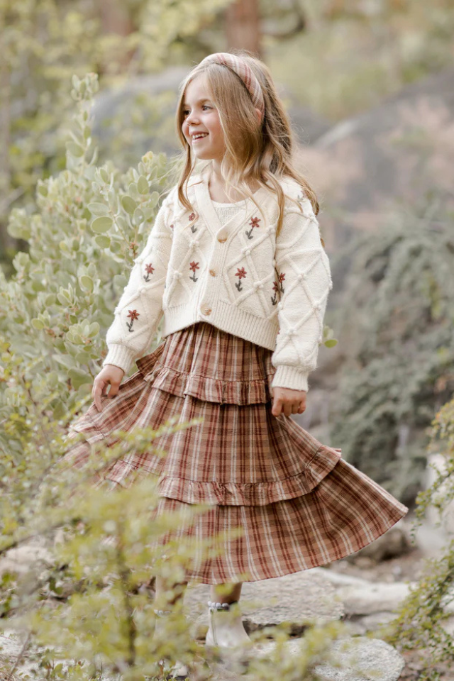 Rylee + Cru Boxy Cardigan - Winter Floral Embroidery Rylee + Cru Boxy Cardigan - Winter Floral Embroidery