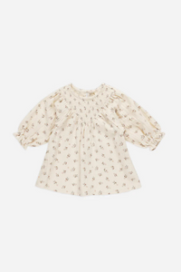 Quincy Mae V Smocked Dress - Holly Berry