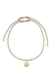 HART Lurex Necklace Cord Gold Scallop Shell Charm