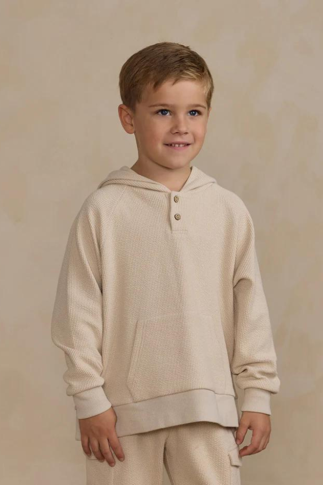 Rylee + Cru Waffle Hoodie - Stone