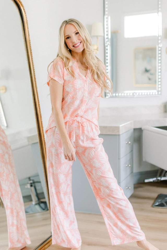 MS Serena PJ Pant Set - Getaway Coral