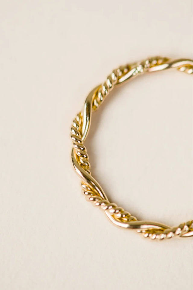 Able Braided Twist Ring - Gold Filled