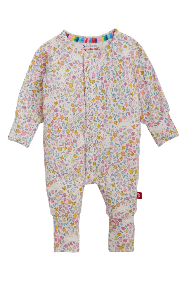 Magnetic Me Modal Ruffle Convertible Coverall - Bunny Blossom