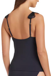 Bleu Ruffle OTS Tankini - Black
