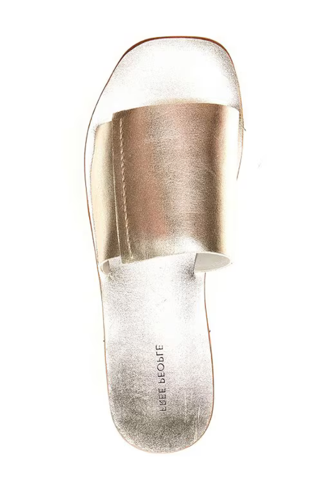 Free people gold sandals discount