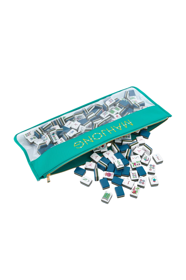 Oh My Mahjong Bag - Aqua Bamboo