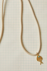Hart Dune Ecru Necklace Cord with Fish Charm