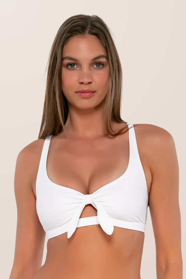 Sunsets Brandi Bralette - White Lily