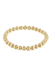 Gold bracelet on a white background. Gold beaded bracelet on a white background. enewton. 14k gold, tarnish free. low price. 