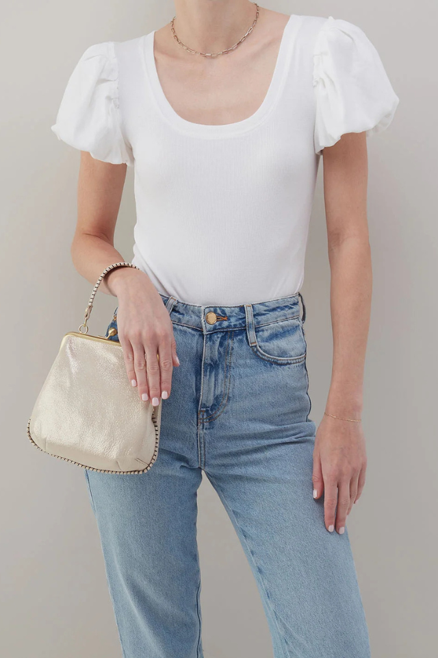 HOBO Alba Crossbody - Sand Shimmer