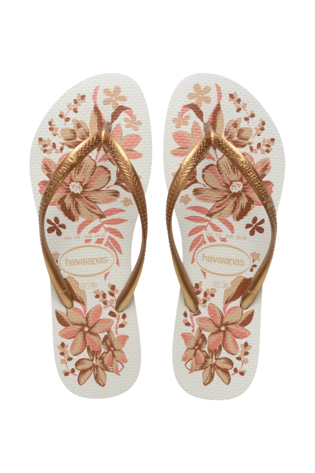 Havaianas Slim Organic Sandal - White/Golden