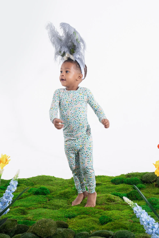Magnetic Me Modal Long Sleeve PJ - Bunny Garden